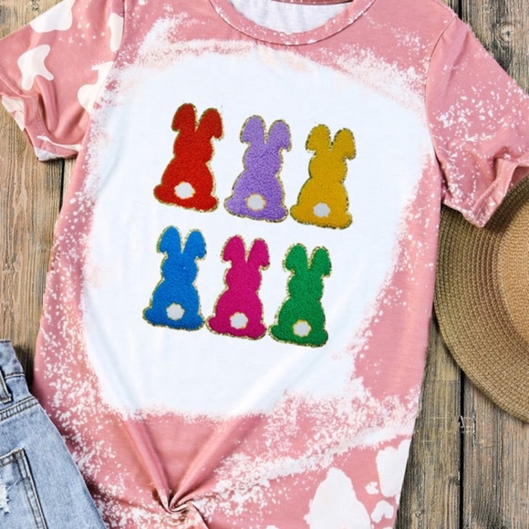 Easter chenille bunny Tee S M L - Picture 7 of 7